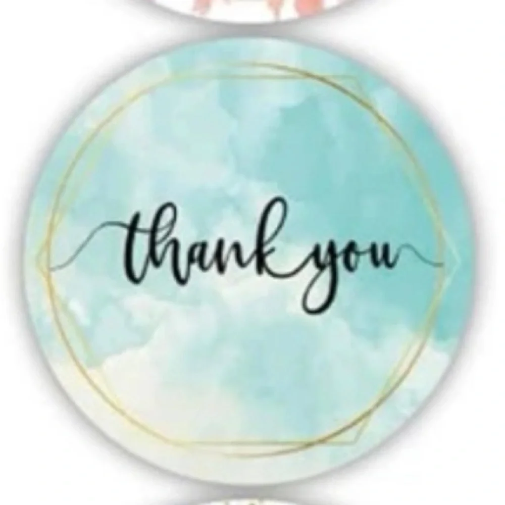 ⭐️ 3 for $22 ~ 300 ct. 1” Watercolor Thank you stickers / labels